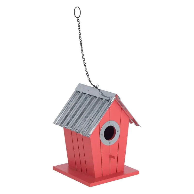 Casaideas | Pajarera de Madera color rojo
