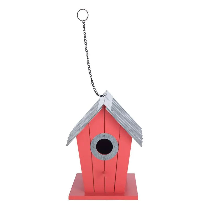 Casaideas | Pajarera de Madera color rojo