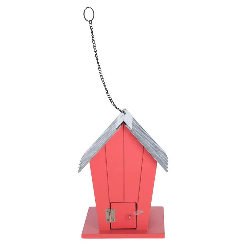 Casaideas | Pajarera de Madera color rojo