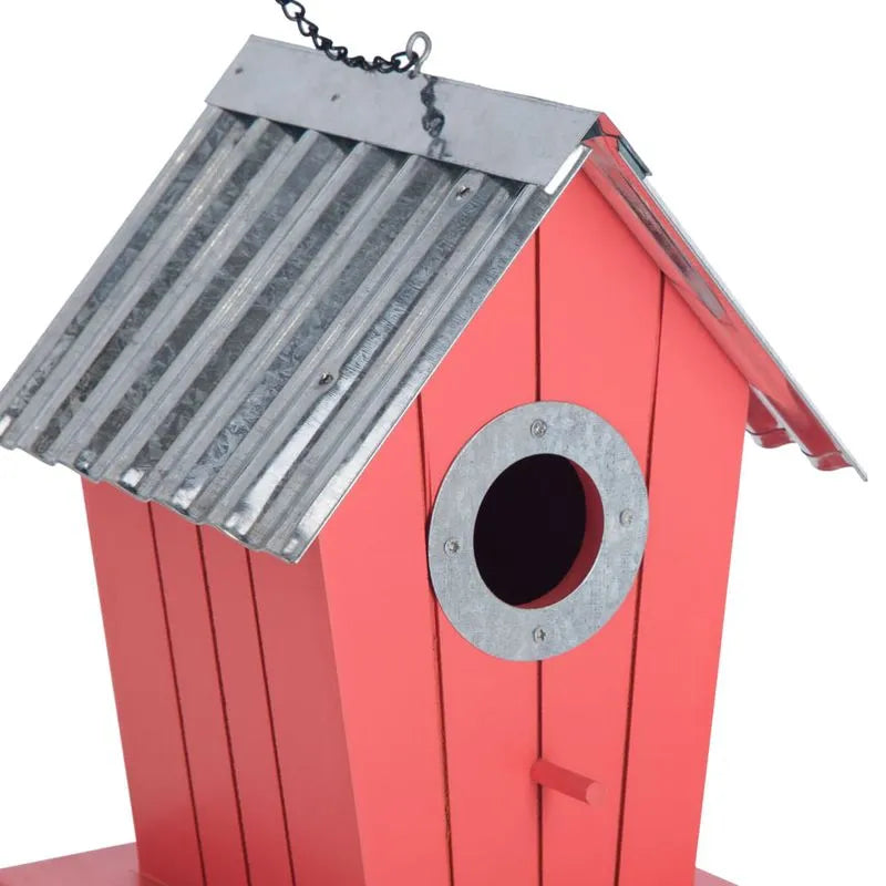 Casaideas | Pajarera de Madera color rojo